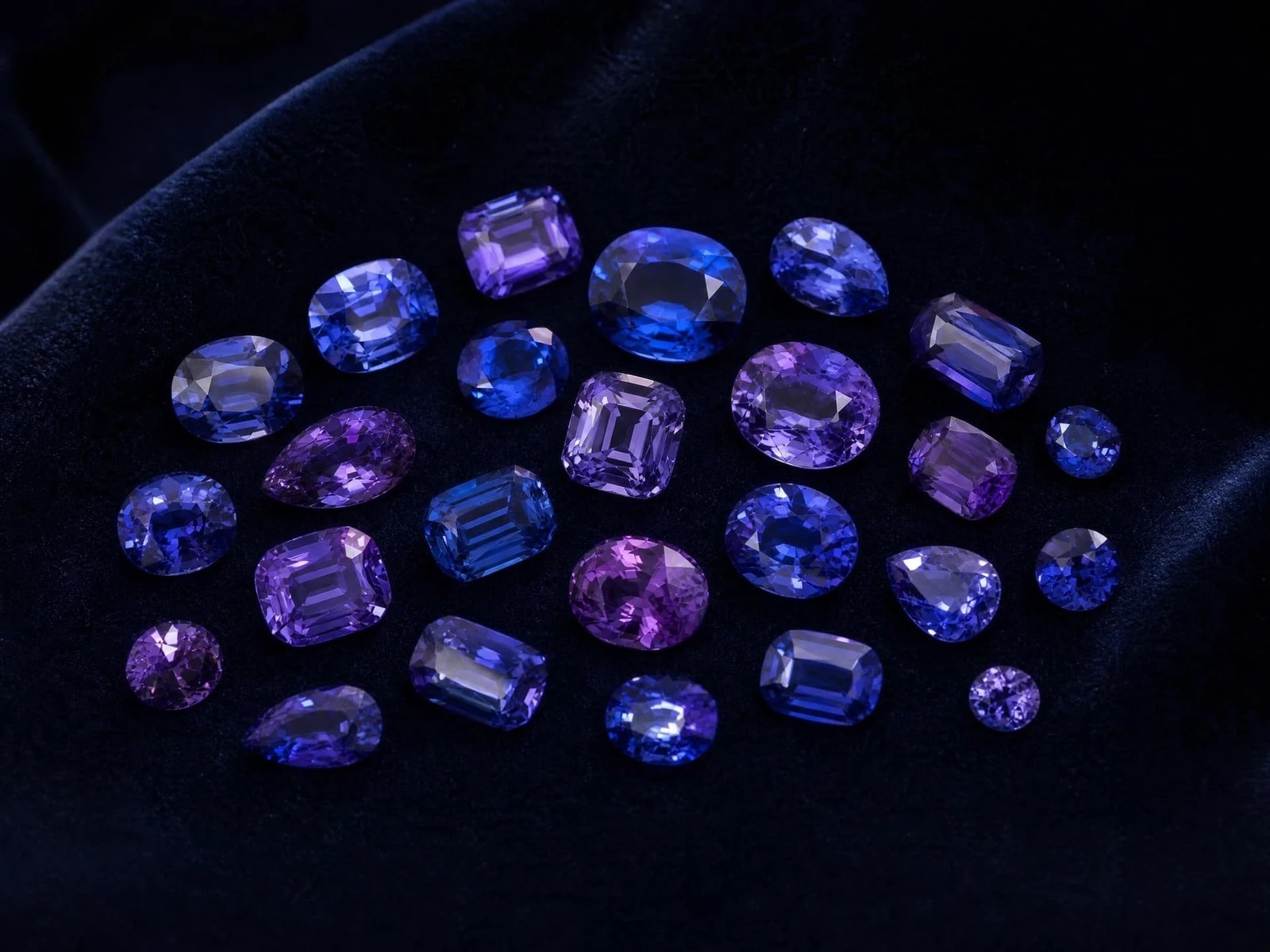 Burmese Spinel Lot — Blue & Violet